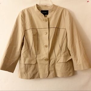 Lafayette 148 Cream Four Button Blazer